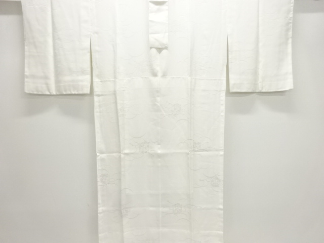 貝桶模様織出し単衣長襦袢